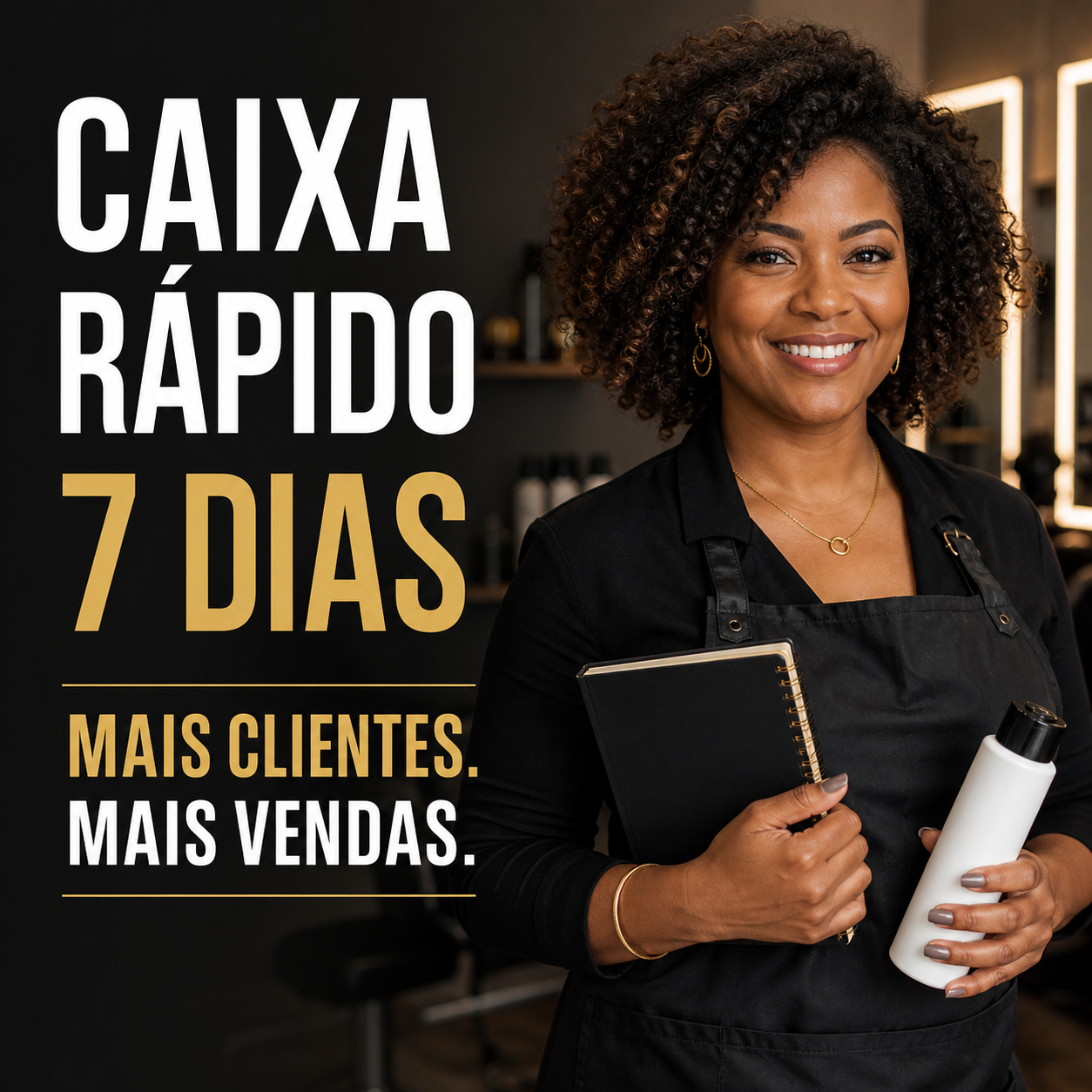 Cabeleireira em um salão de beleza