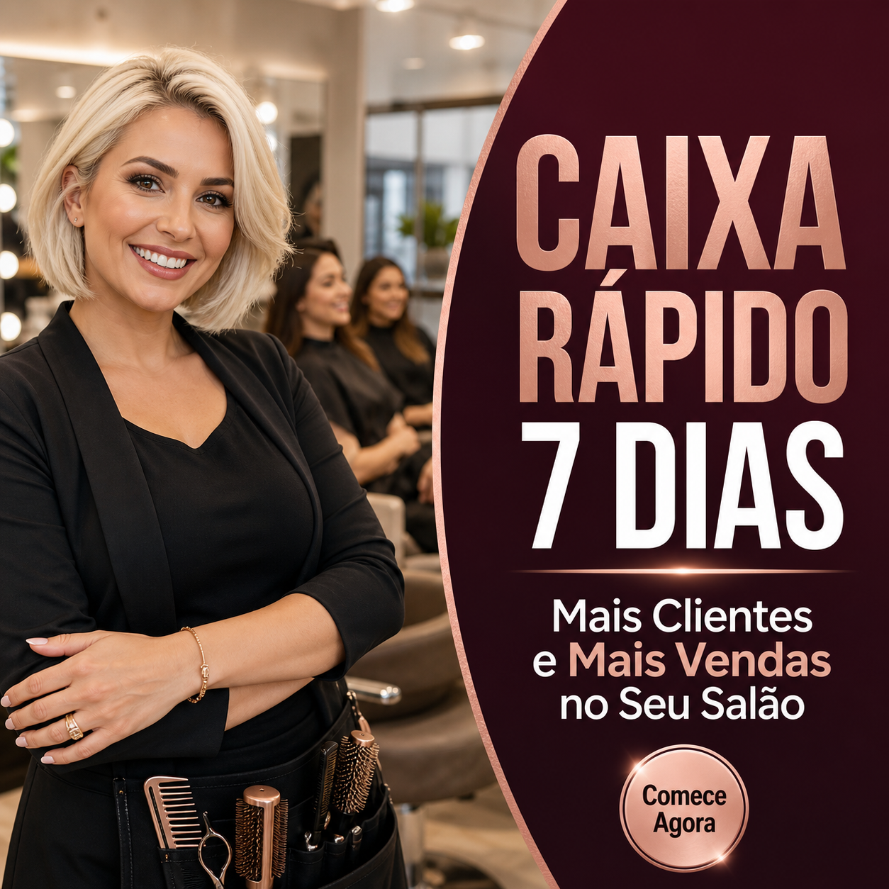 Treinamento Caixa Rápido 7 Dias para profissionais de salão